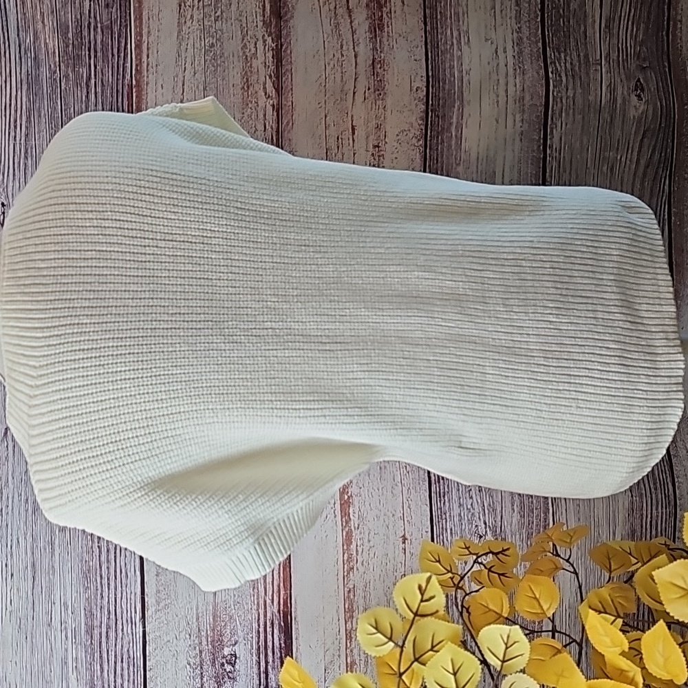 NWT UGERLOV WAFFLE KNIT SLEEVELESS OVERSIZED BOXY PULLOVER SWEATER - Picture 7 of 13